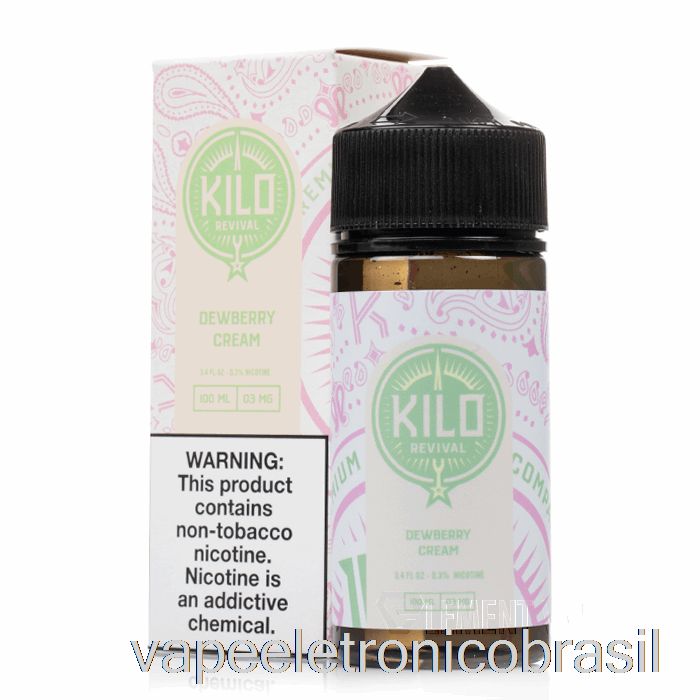 Vape Recarregável Creme De Morango - Quilo Revival - 100ml 6mg